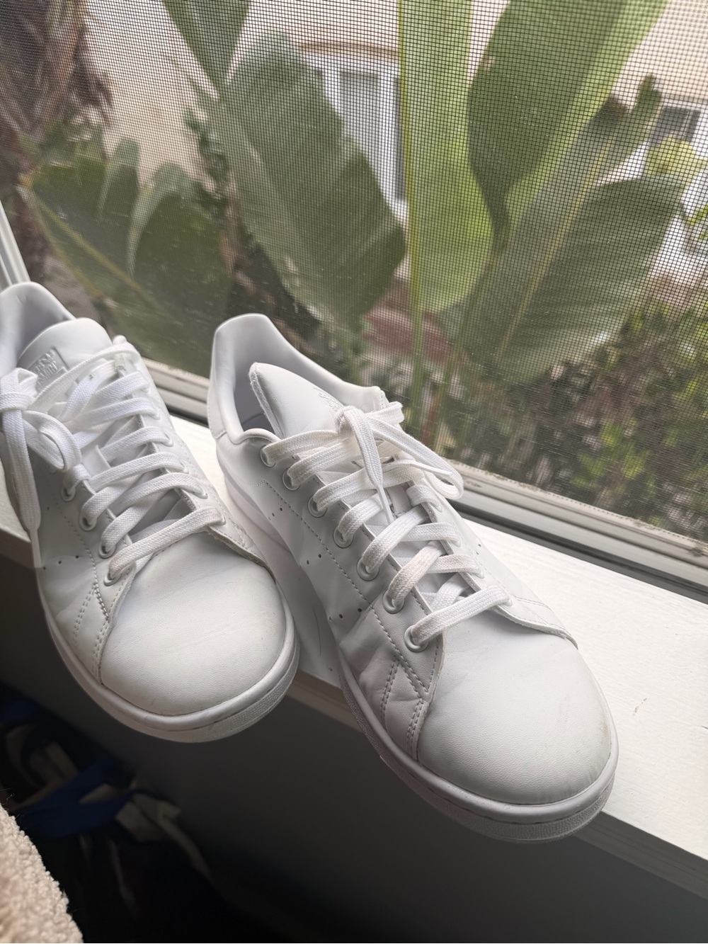 Classic All-White Leather Sneakers